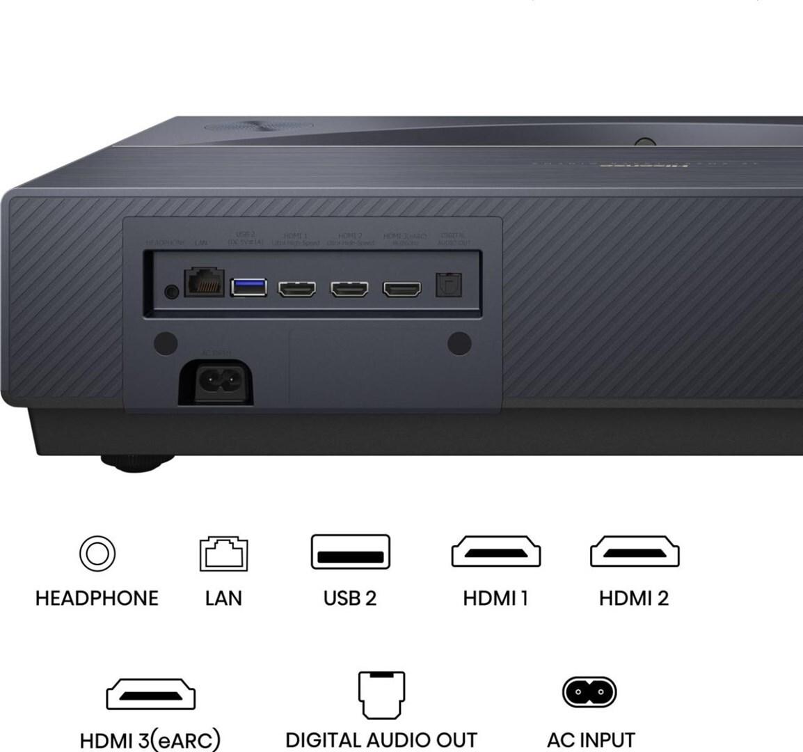 Hisense Laser Cinema PT1 4K Ultrakurzdistanz Beamer 2.500 ANSI Lumen Schwarz