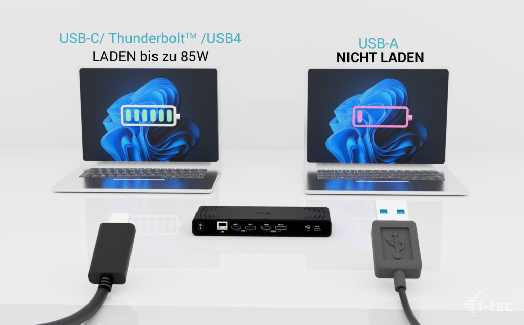 i-tec Uni Dual 4K Disp Docking Station CADUA4KDOCKPDB100 Schwarz