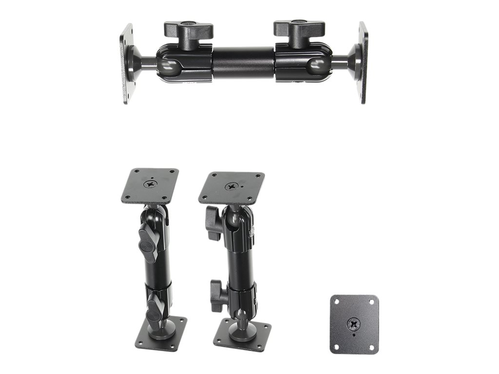 Brodit Standard Duty Sockelhalterung 6,5" 165 mm mit Kugel und Flügelmutter, AMPS-kompatibel, Schwarz