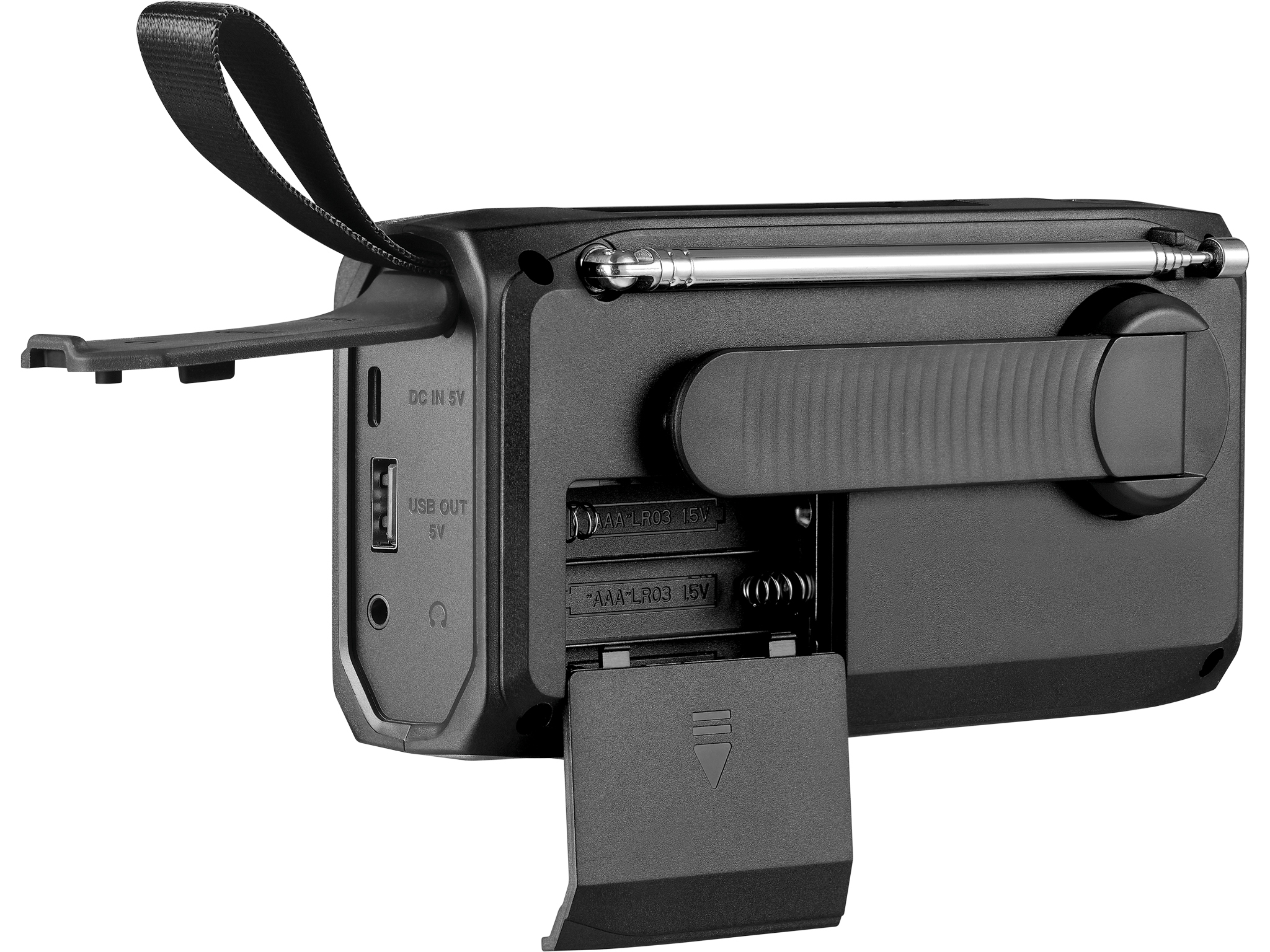Sandberg Survivor Radio All-in-1 4500 Tragbares DAB+/FM-Radio Schwarz