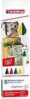 edding 4600 basic Textilmarker farbsortiert 1,0 mm, 5 St. (4-4600-5)