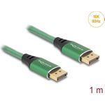 Delock DisplayPort Kabel 16K 60 Hz 1 m grün Metall (80629)