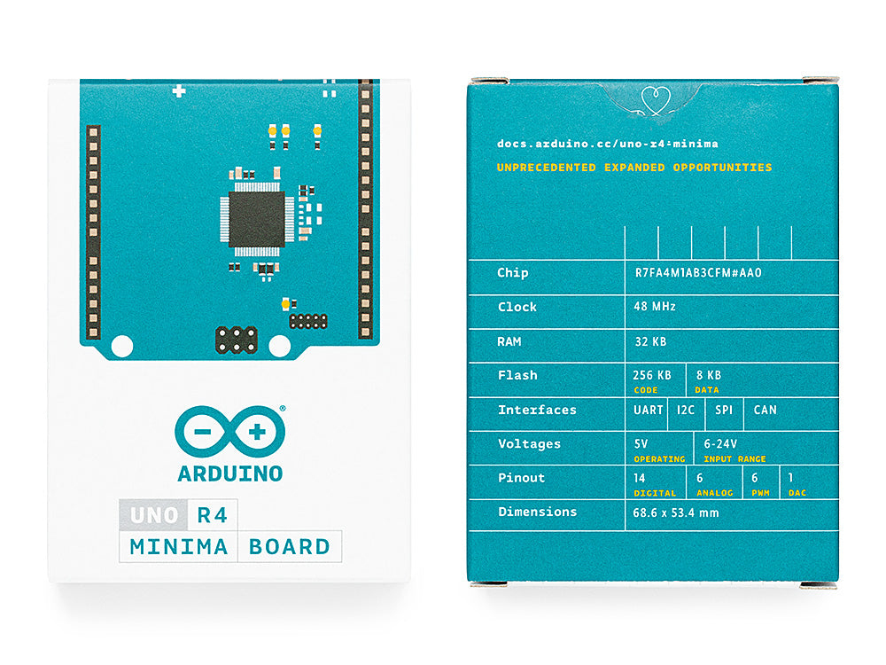 Arduino UNO R4 Minima Entwicklungsplatine ARM Cortex 48 MHz 32 KB RAM 256 KB Flash