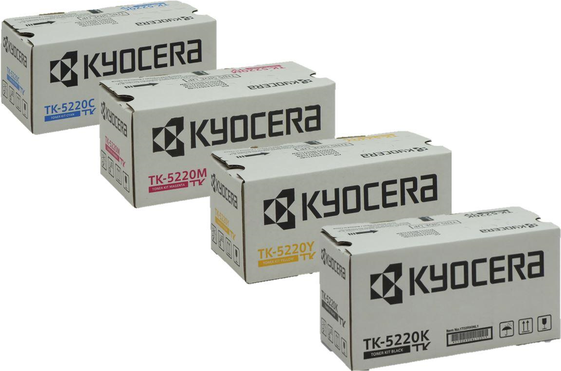 Kyocera Original TK-5220 Toner - 4er Multipack (cyan, magenta, gelb, schwarz) (OPTK5220Set)