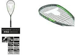 TALBOT torro Squashschläger Pro 6000, schwarz / grün sportlicher Offensiv-Schläger, mit Y-Konstruktion, - 1 Stück (251006)