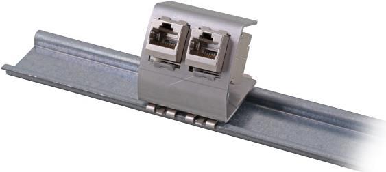 EFB-Elektronik Keystone Modulhalter für Hutschiene, Edelstahl, für 2x Keystone Hersteller: EFB Elektronik (ET-25184.1V2)