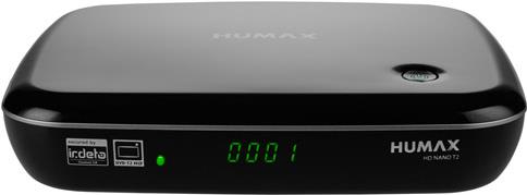 HUMAX HD Nano T2 IR DVB-T2 (H.265) Receiver, Integriertes IRDETO Entschlüsselungssystem (9-00085)