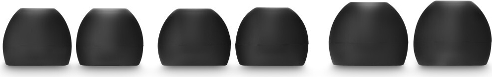 Hama Silikon-Ersatzohrpolster, Größe S - L, 6 Stück, Schwarz (00221839)