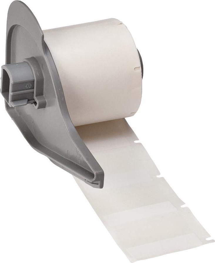 Brady, M7-104-427, Vinyl, selbstlaminierend, Weiß/Transparent, matt, 38.10 x 9.53(25.40) mm, für Kabeldurchmesser von 2.70 - 5.10 mm, permanent (250 E.) (174533)