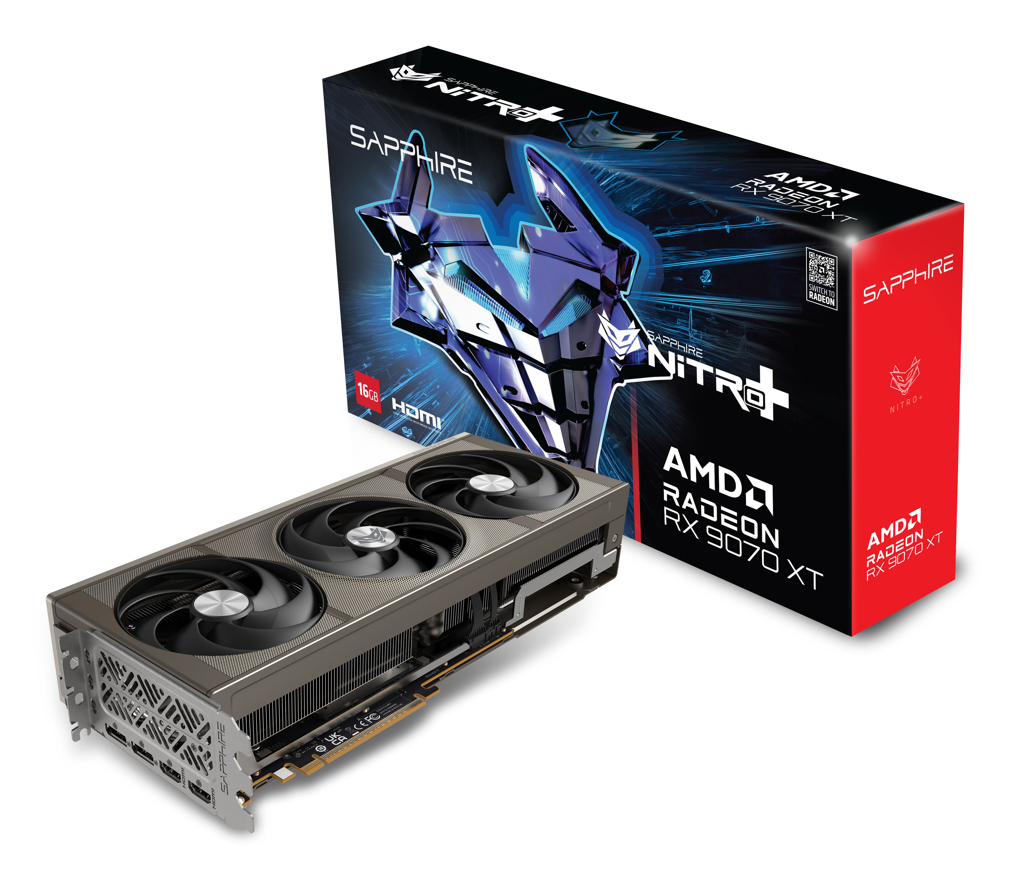 Sapphire Nitro+ Radeon RX 9070 XT OC 16 GB GDDR6 Grafikkarte Grau