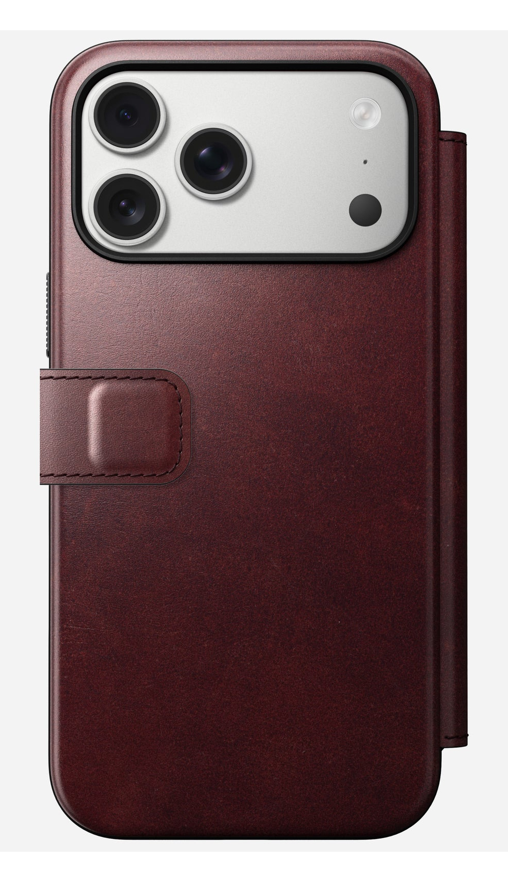 Nomad Modern Leather Folio Schutzhülle iPhone 17 Pro Max 6,3" Burgund