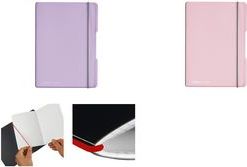 herlitz Notizheft my.book flex Pastell, A5, PP-Cover, rosé- transparent, abgerundete Ecken, Verschluss- und Haltegummi - 1 Stück (11408622)