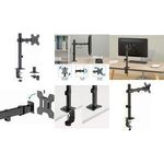 LogiLink Monitorhalterung, Armlänge: 202 mm, schwarz mit Klemme, für Montitore 43,18 cm (BP0215)