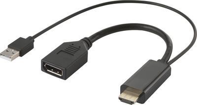 RF-4777274 HDMI Konverter[2x HDMI-Stecker USB 2.0 Buchse A - 1x DisplayPort (RF-4777274)