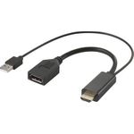 RF-4777274 HDMI Konverter[2x HDMI-Stecker USB 2.0 Buchse A - 1x DisplayPort (RF-4777274)