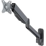 Goobay Single-Monitor-Wandhalterung mit mechanischer Feder, schwarz (70820)
