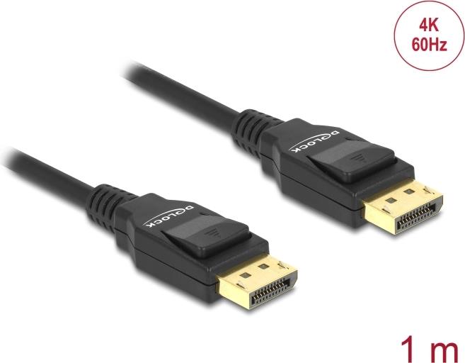 Delock DisplayPort-Kabel 1.2 1 m Schwarz
