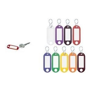 WEDO Schlüsselanhänger S-Haken, farbig sortiert aus Kunststoff, mit weißem, beschriftbarem, auswechselbarem (262 803499)