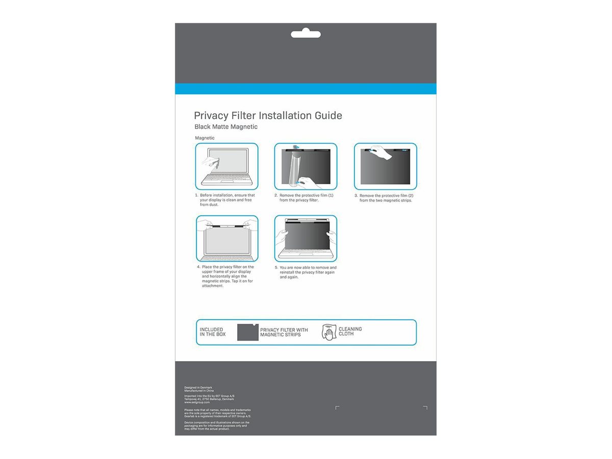 Gearlab Magnetic Privacy Filter 13.6" MacBook Air Schwarz