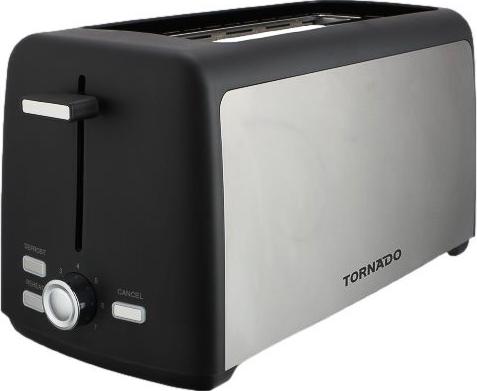 TTA-7402-GS TORNADO TOASTER 2Langscheiben 1400W 220-240V schw-silber (TTA-7402-GS)