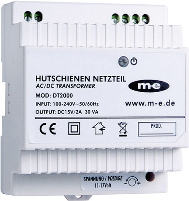 M-E MODERN-ELECTRONICS Hutschienen-Netzteil DC 15 V/ 2 A (40778)