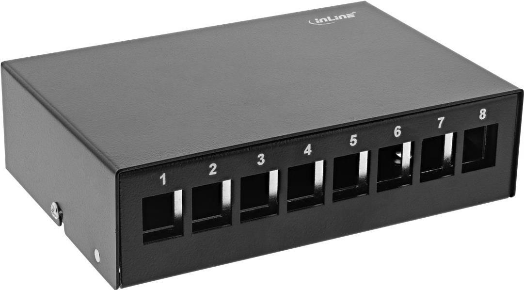 Patchfeld-Dose Aufputz für 8x Keystone RJ45 (76268S)