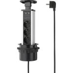 SY-4737794 Steckdosenturm Schwarz Silber Schutzkontakt 1 St. (SY-4737794)