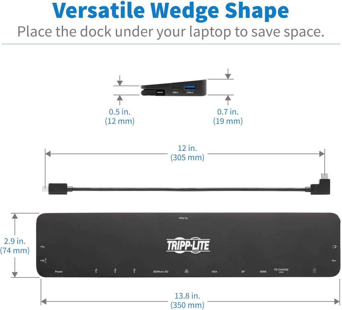 Eaton Tripp Lite Series U442-DOCK7D-B USB-C Dockingstation Schwarz