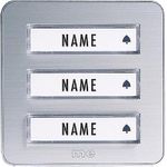 m-e modern-electronics 41082 Funkklingel Sender beleuchtet, mit Namensschild (41082)