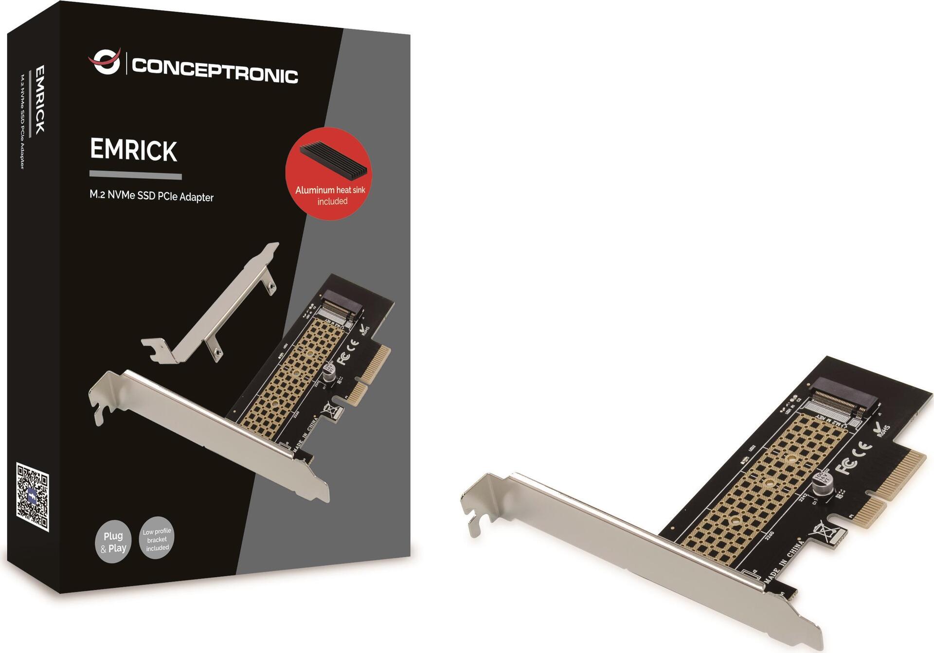 Conceptronic EMRICK M.2-NVMe-SSD-PCIe-Adapter (EMRICK05BS)