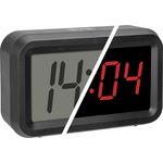 TFA Dostmann 60.2038.01 Quarz Wecker Schwarz Alarmzeiten 1 Großes Display (60.2038.01)