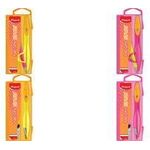 Maped Zirkelkasten STUDY NEON inkl. Adapterring, sortiert für Kinder ab 6 Jahre, Metallschenkel, ergonomisches Kopf - 1 Stück (199100)