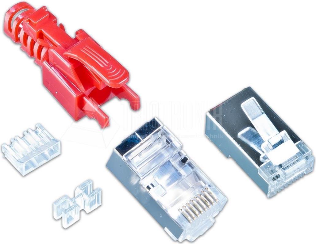 Wirewin MOD SL KAT6A STP 10 RT Drahtverbinder RJ-45 Rot (MOD SL KAT6A STP 10 RT)