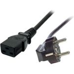 EFB-Elektronik Netzleitung Schutzkontakt 90° - C19 180°, schwarz, 1,8 m, 3 x 1,50 mm² Hersteller: EFB Elektronik (EK511W.1,8)