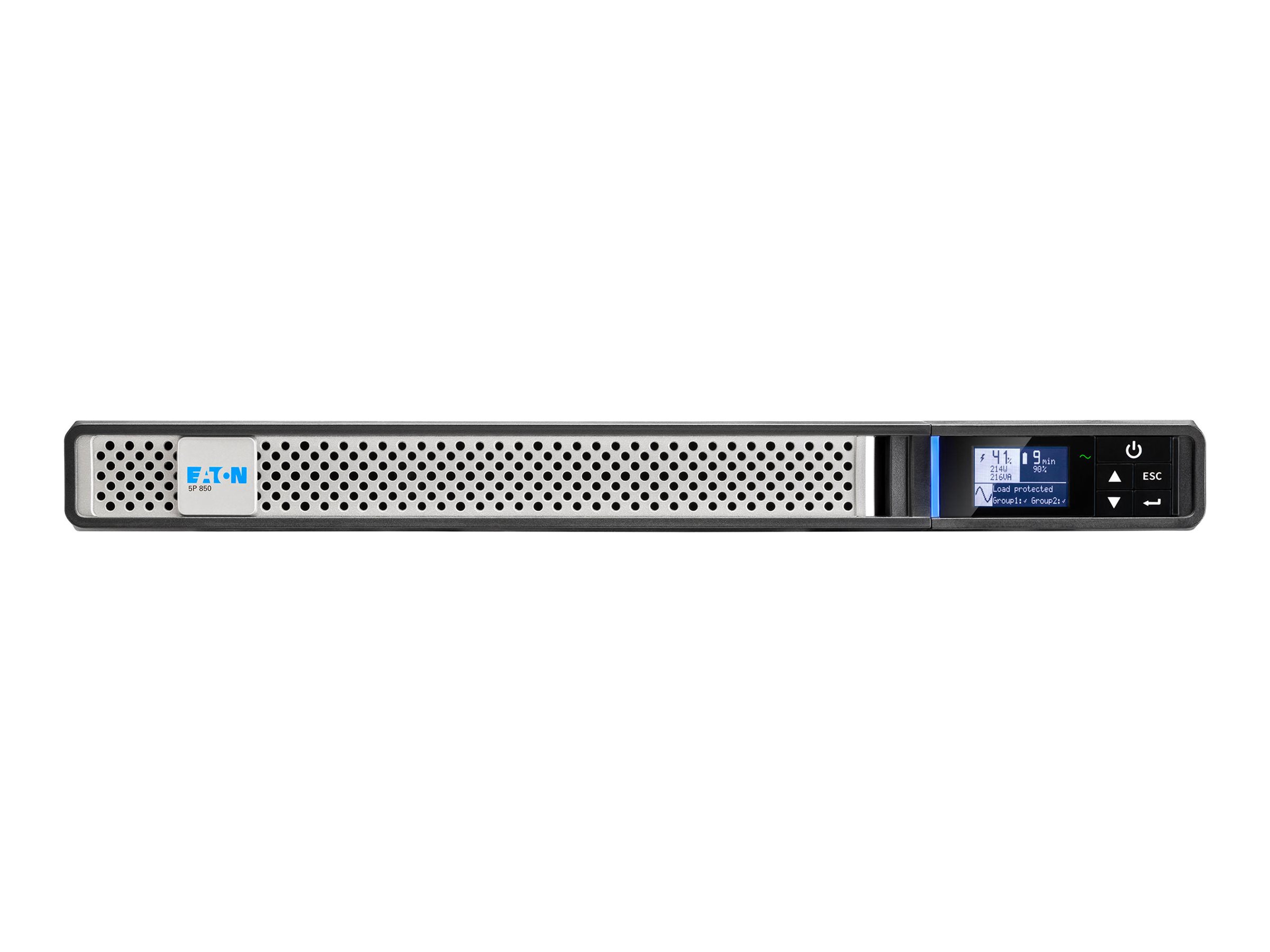 Eaton 5P 850iR Gen 2 USV 850 VA 680 W 1U Rack Schwarz, Silber