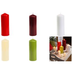 PAPSTAR Stumpenkerze, Durchmesser: 60 mm, rot Höhe: 165 mm, Brenndauer: ca. 44 Stunden - 1 Stück (13601)