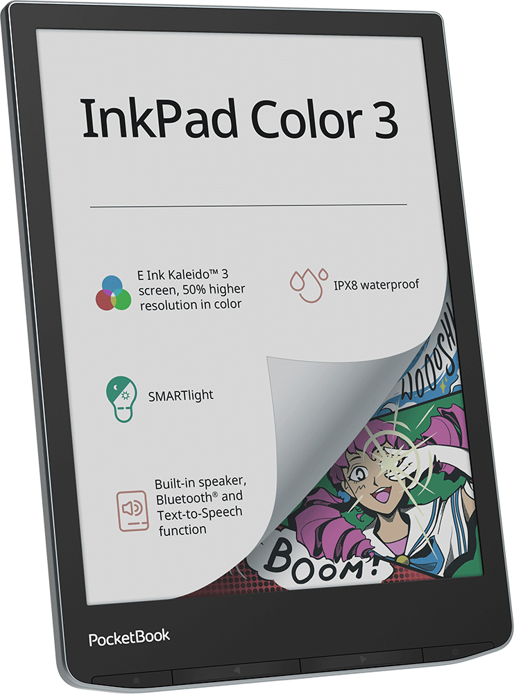 PocketBook InkPad Color 3 7.8" E Ink Kaleido 3 32 GB Stormy Sea