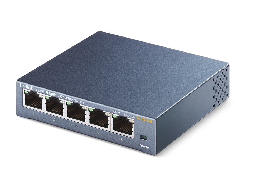 TP-Link TL-SG105 5-Port Gigabit Ethernet Switch Schwarz