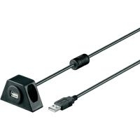 Wentronic Goobay USB 2.0 Hi-Speed Verlängerungskabel, Schwarz, 1.2 m - USB 2.0-Stecker (Typ A) > USB 2.0-Buchse (Typ A) (95445)