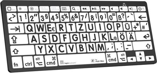LogicKeyboard XL-Print Black on White DE (Mac/BT) (LKB-LPBW-BTON-DE)