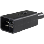 as - Schwabe Kaltgeräte-Steckverbinder Stecker, gerade Gesamtpolzahl: 3 10 A Schwarz 62084 1 St. (62084)