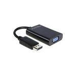 Delock Adapter DisplayPort 1.1 Stecker > VGA Buchse + Audio + Power schwarz (65439)