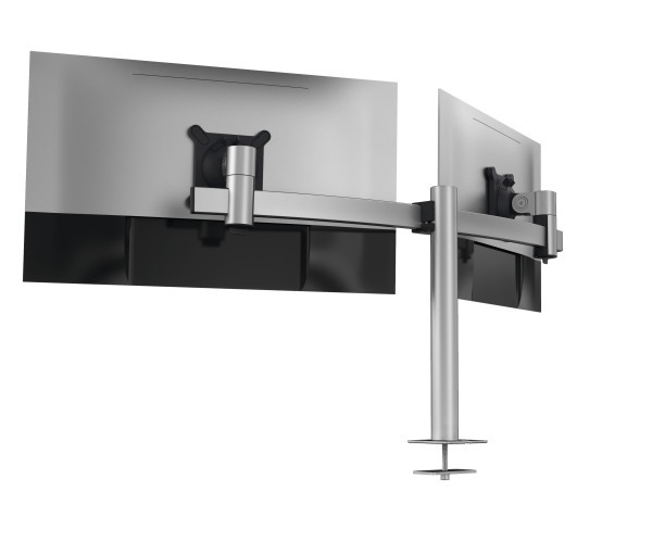 DURABLE Monitor Halterung PRO für 2 Monitore 21"–27" 8 kg Silber