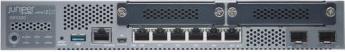 SRX320 Services Gateway includes hardware (8GE, 6-port POE+, 2x MPIM slots, 4G RAM, 8G Flash, power adapter and cable) and Junos Software Base (Firewall, NAT, IPSec, Routing, MPLS and Switching). RMK not included (SRX320-SYS-JB-P)