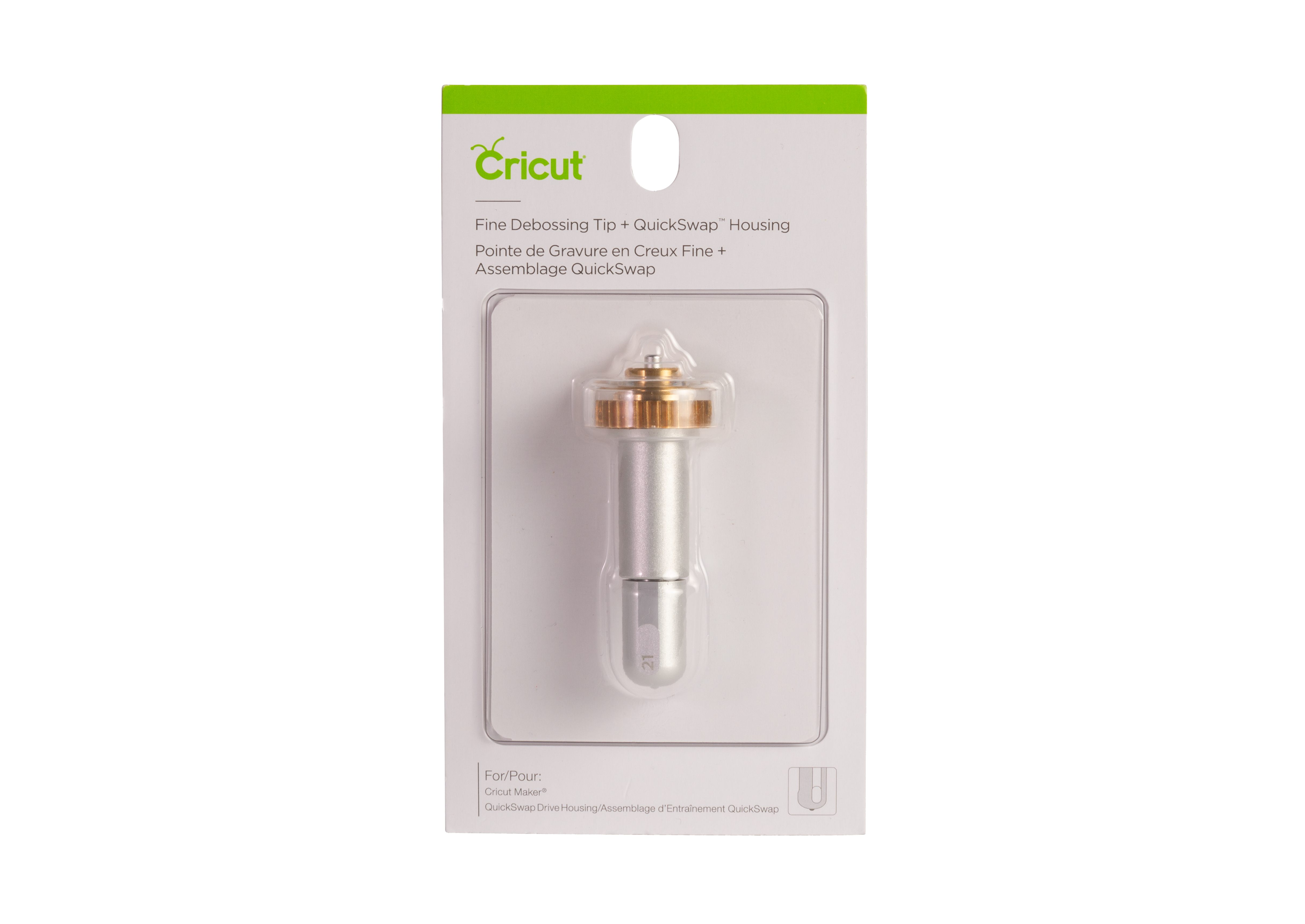 Cricut Fine Debossing Tip + QuickSwap Housing Silber