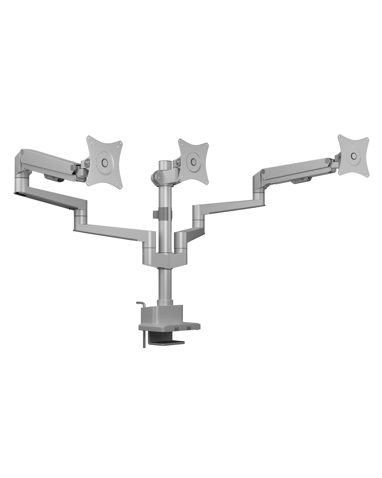 ICY BOX Monitorarm IB-MS525-T für 3 Monitore bis 30" Silber, Grau