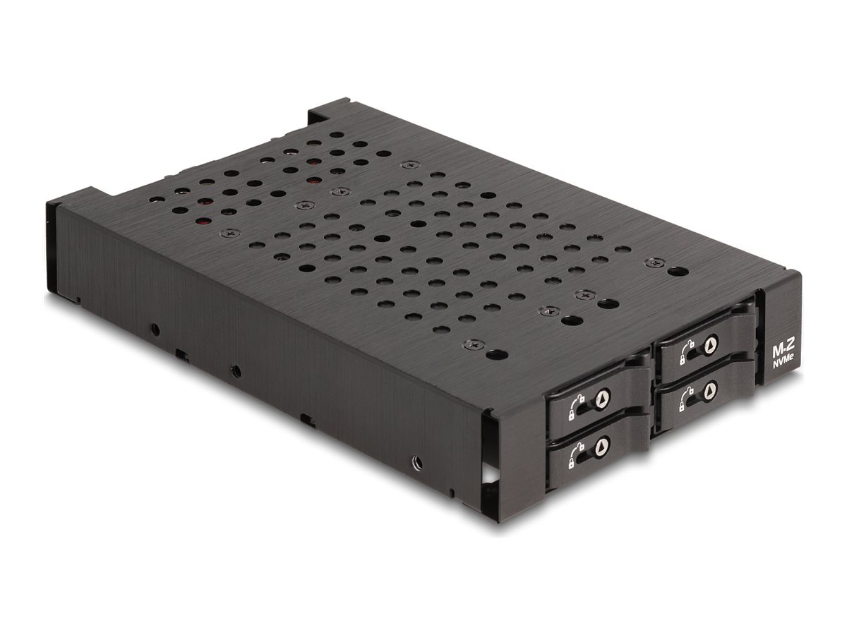 Delock 3.5" Mobiles Speicher-Rack für 4x M.2 NVMe SSD Slim SAS SFF-8654 Schwarz