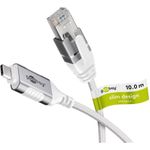 Goobay Ethernet-Kabel USB-C 3.1 auf RJ45 Slim 10 m - verbindet Router Modem oder (74391)