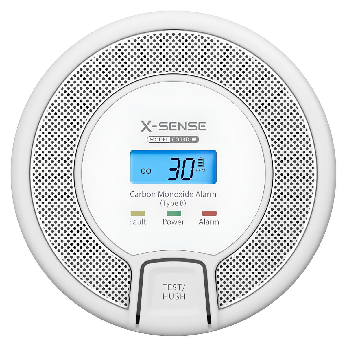 X-Sense CO03D-W Funkvernetzter Kohlenstoffmonoxid-Melder Weiß/Grau