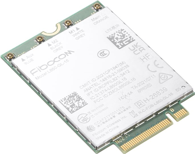LENOVO ThinkPad Fibocom L860 CAT16 4G LTE WWAN Module for ThinkPad X1 Nano Gen2 & X1 Yoga Gen7 (4XC1K20992)